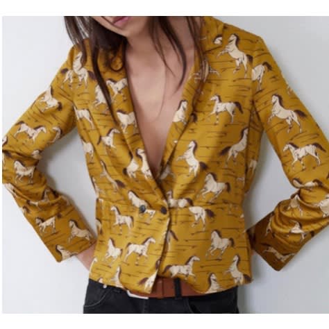 Lapel Collar Blouse
