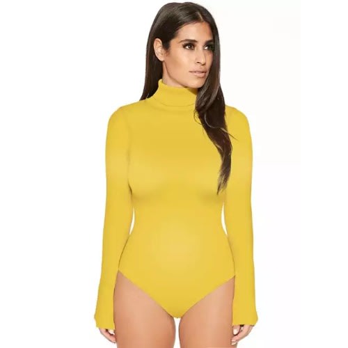 Turtle Neck Lycra Body Suit For Women
