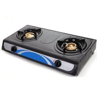 Table Top Gas Cooker - Black & Silver