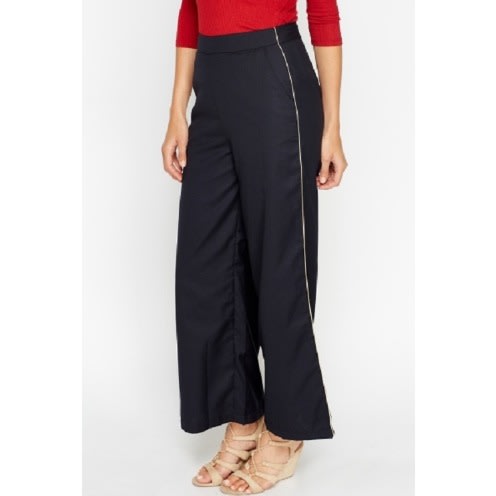 Metallic Trim Wide Leg - 0062