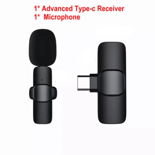 Wireless Lavalier Mic 1 Type-c Receiver With 1 Wireless Microphone