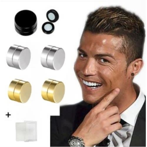 Unisex Magnetic Titanium Steel Earrings - 6 Pcs