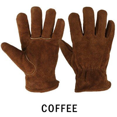 (Coffee)Work Heat Gloves Cowhide Winter Warm Gloves