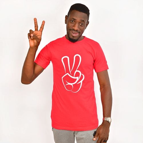 Peace Hand Premium Tshirt -red