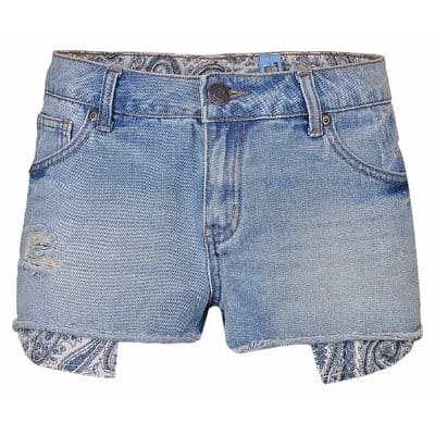 Ladies Jean Bumshort - Blue