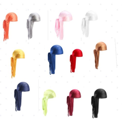 Plain Silky Durags-12 In 1