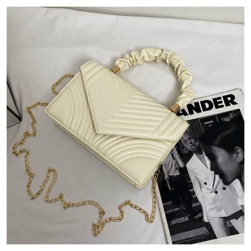 Ladies Handbag- 18X7X13cm - White
