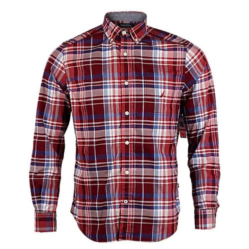 Classic Fit Men's Poplin Shirt In Plaid