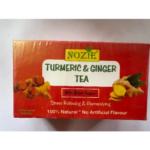 Nozie  - Tumeric - Ginger - Herbal Tea - 25 Teabags