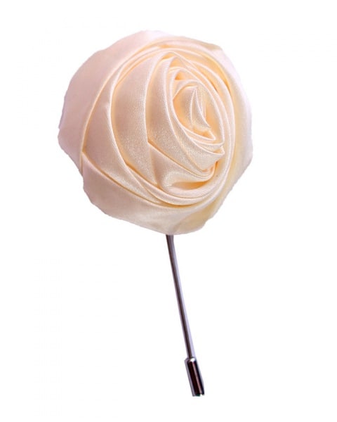 Lapel Pin Boutoneires- Cream