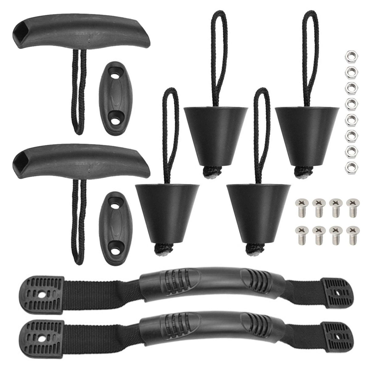 Kayak Carry Handles Drain Plugs Pull T-Handles Pad Eyes Kit