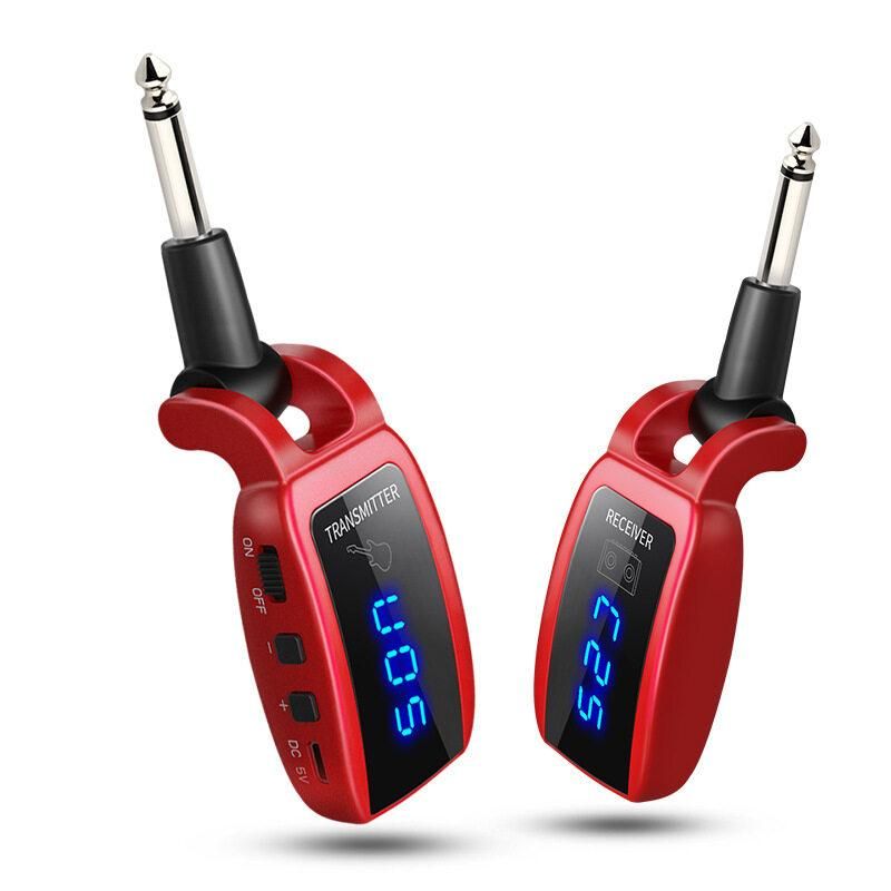 Wireless Guitar System UHF Transmitter Receiver With LED Scr