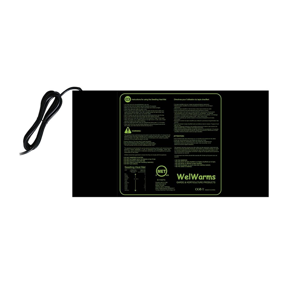 Seedling Heating Mat Waterproof Plant Germination Propagation Starter Garden Supplies US Plug 20X10 Inch