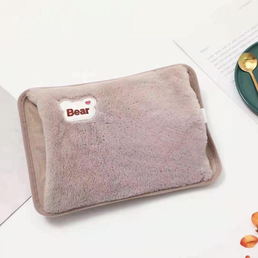 Hand Warmer Heat Pack Cute Rechargeable Electric Hot Water Bag Safety Rabbit Fur Reusable Hot Water Bottle Handwarmer