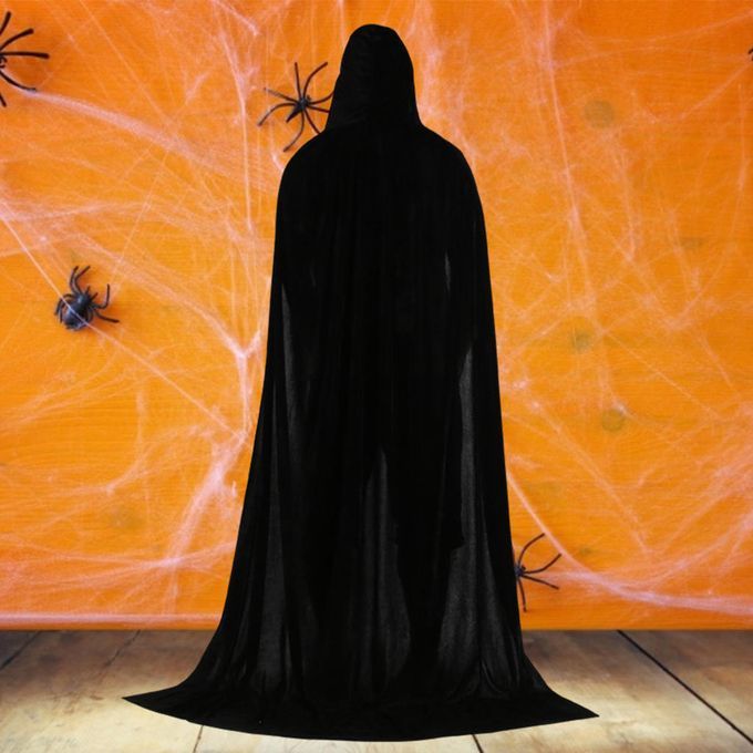 Halloween Vampire Cape Devil Cloak Unisex Adults Fancy 150cm Black