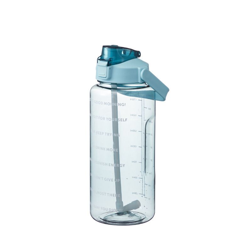 2000ML Straw Cup Plastic Sports Mug