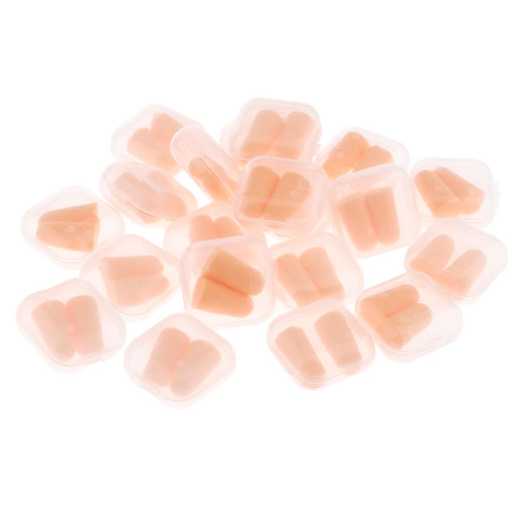 20 Pairs Foam Ear Plugs Hearing Protection Noise Earplugs Orange