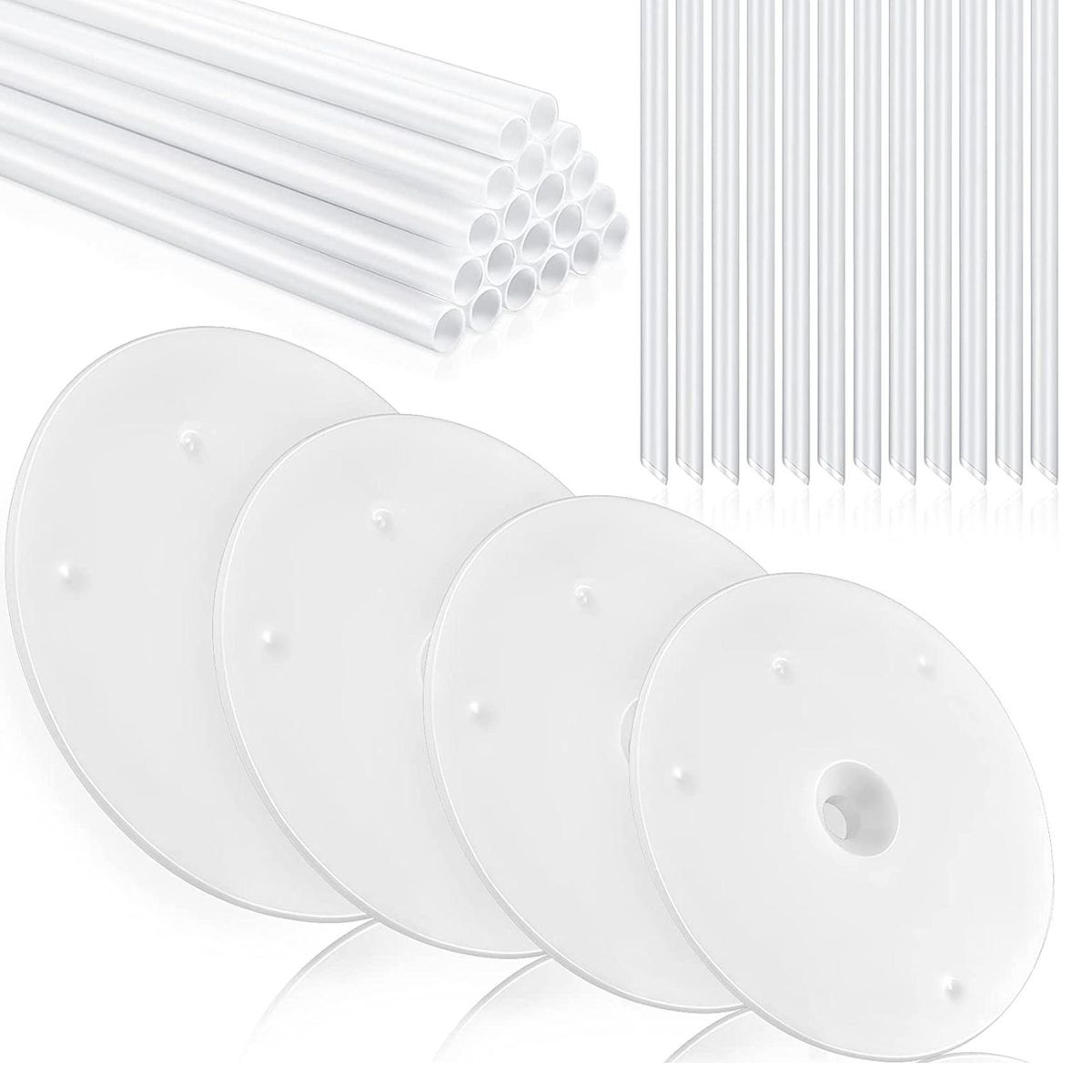 36 Pieces Plastic Cake Dowel Rods Set 20 Pieces White Cake S