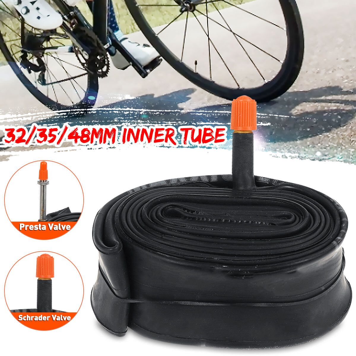 Inner Tube Racing Road Bike Bicycle Presta Valve/Schrader Valve 27.5 X1.9 For MAXXIS Presta Valve 48L0.6