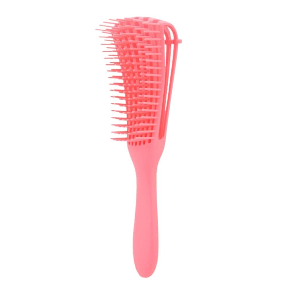 Plastic Styling  Brush Comb For Long Wavy Kinky Hair With Pink