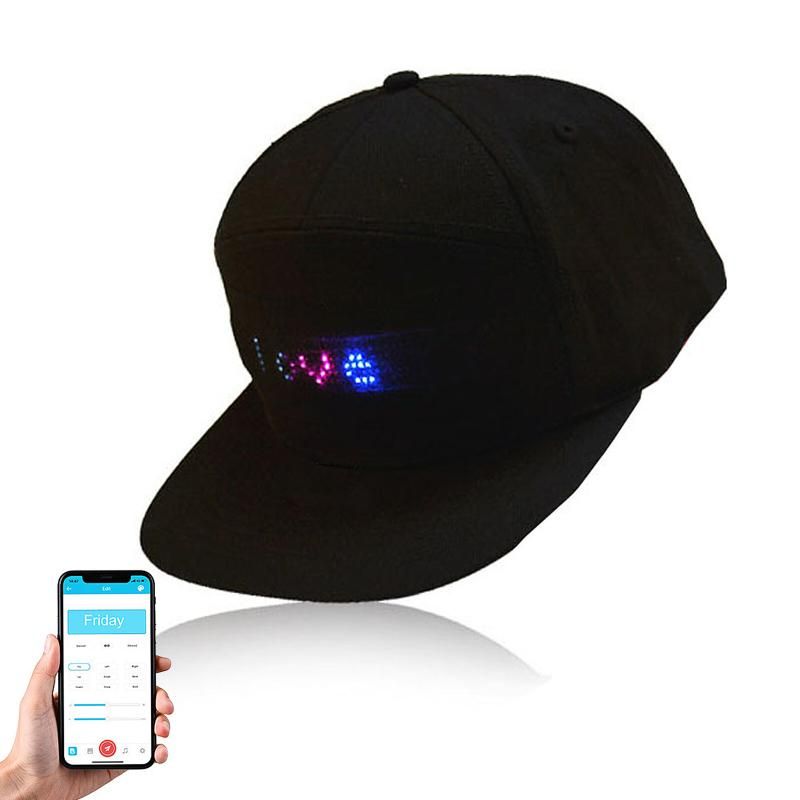 Wireless LED Cap Detachable Display Screen Hat Baseball Cap