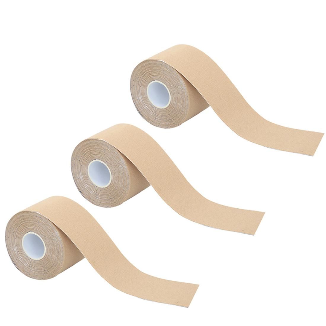 3 Rolls Adhesive Kinesiology Tape Breathable Performance Athletic Tape 5cm Wide