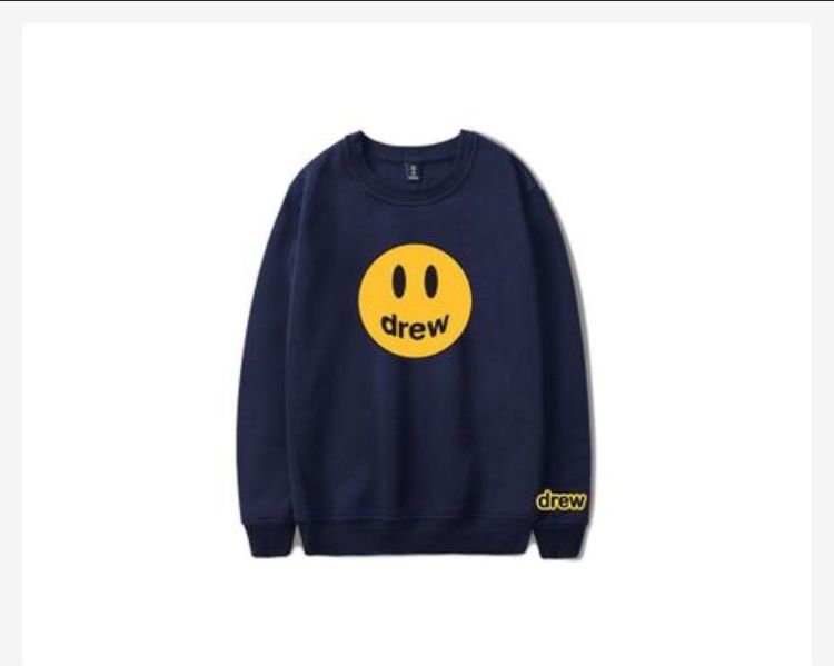 Tendy Drew Printed Sweatshirt Navy Blue