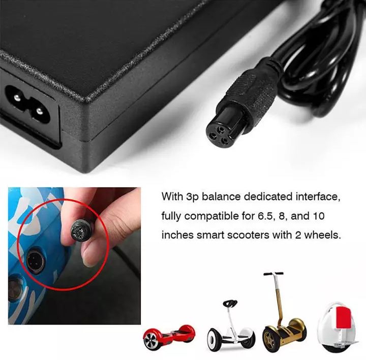 Outdoor 42V 2A 1pc Drive Traction Balance Intelligent Auto Wheel Balancing Scooter Hover Board Power Battery Charger UK Plug Style