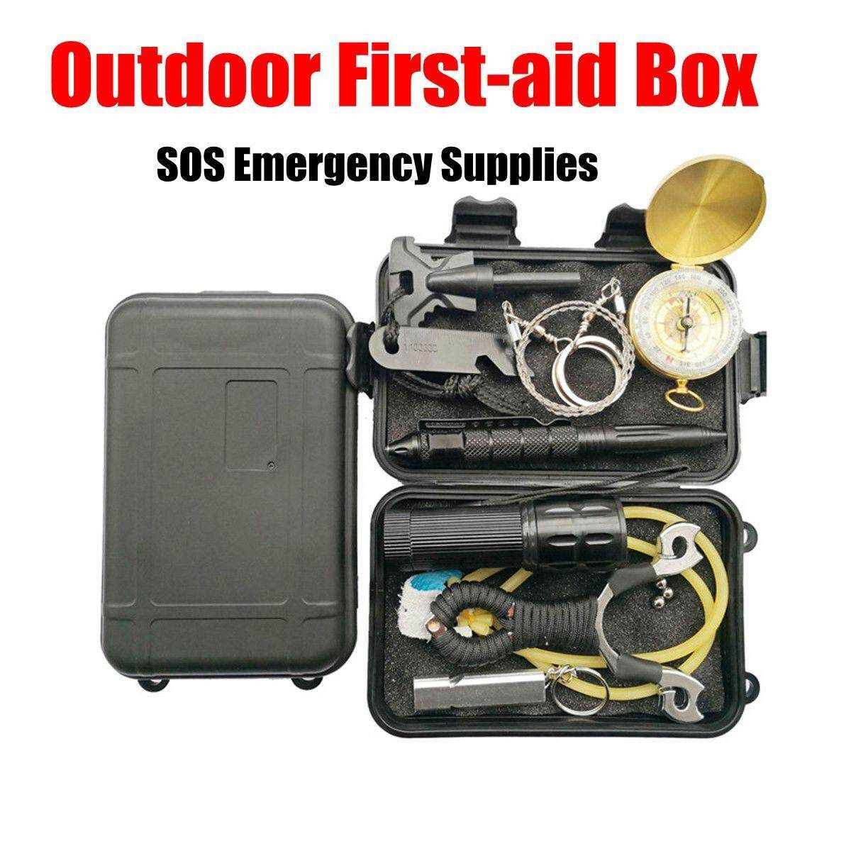SOS Outdoor Sport Camping Hiking Emergency Help Survival Gear Tool Box Kit Set