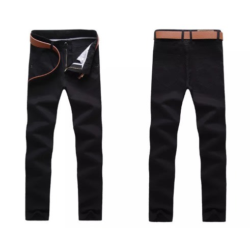 Black Cotton Chinos Pant