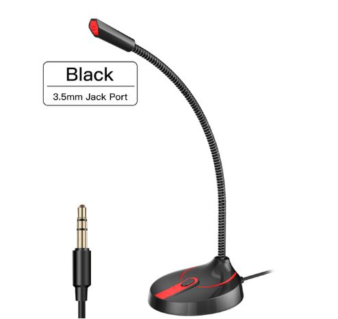 3.5mm Jack Plug Wired Microphones For PC Computer Notebook Loud Speaker
