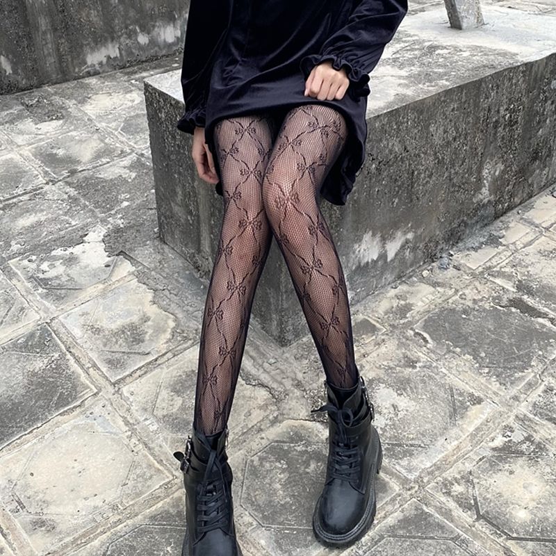 Sexy Lingerie Stockings Black Fishnet Jacquard Stocking Pantyhose Tights 3001