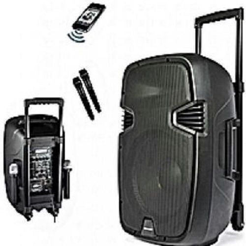 Amaz 12 INCHES Rechargeable Public Address System,Bluetooth 2 Mic