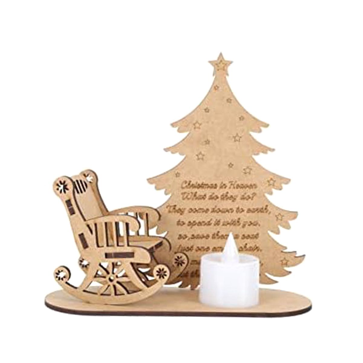 Candle Light Table Candles Wood Rocking Chair Tablescape