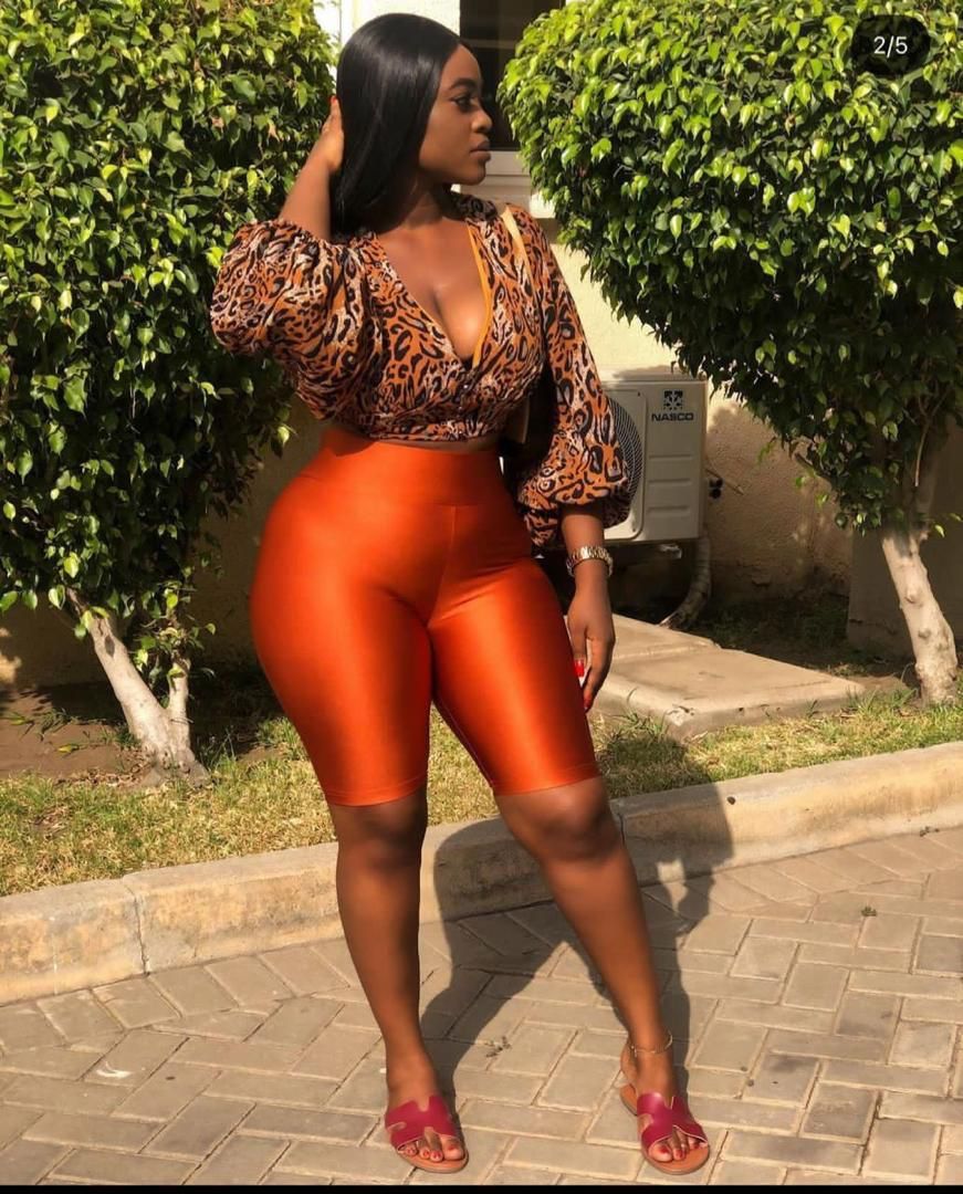 Unique Disco Turkish Orange Female Bikers Short