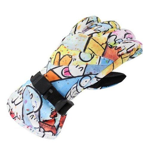(as Shown)Thick Ski Gloves For 8-14 Years Old Children Teenager Skateboarding Skiing Gloves Winter Outdoor Waterproof Sports Gloves