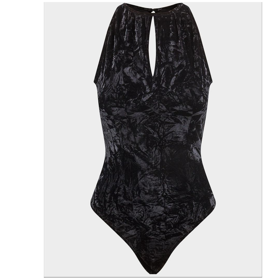 Mfed Ladies Crushed Velvet Bodysuit