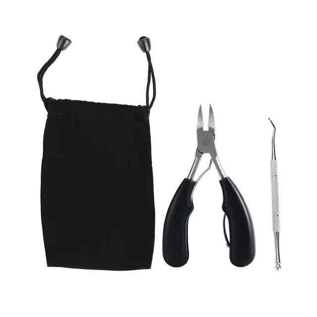 1pcs Nail Clipper Stainless Steel Nail Cutter Nail Trimmer Duty Thick Cuticle Pusher Daily Nail File Travel Kit Pedicure