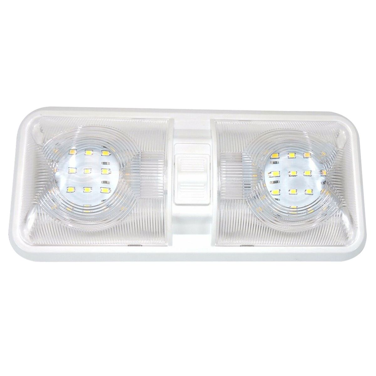 12V RV LED Light Square Double Dome Light For Trailer RV