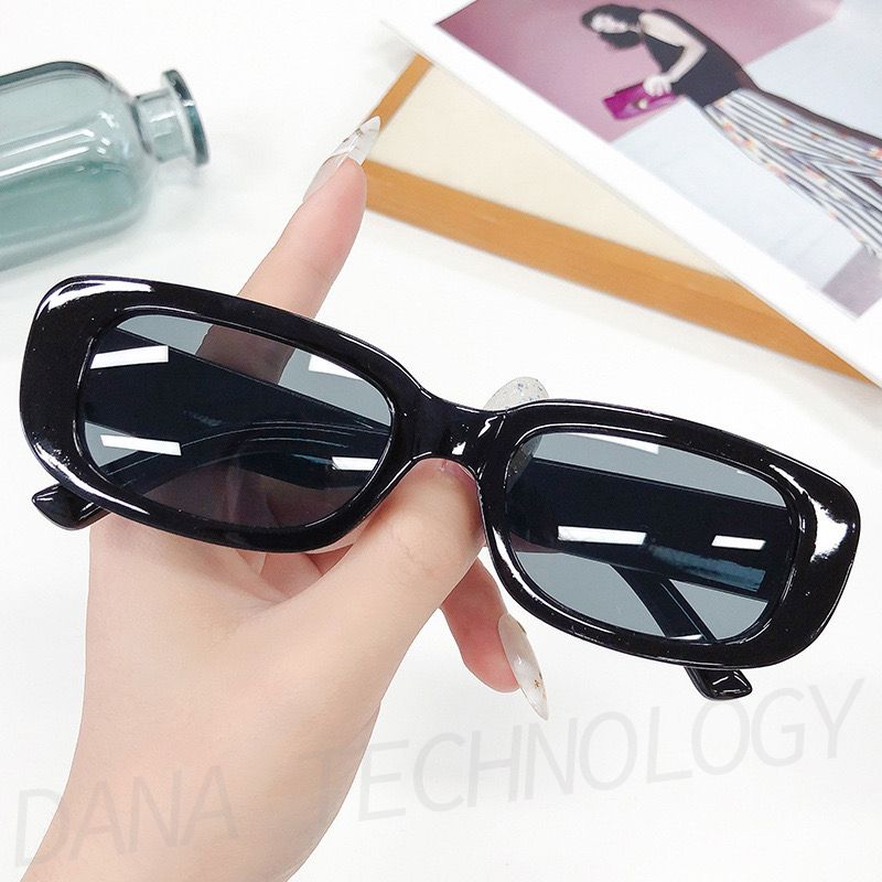 FG02 Unisex Oval UV Protective Fashion Sunglasses - Black