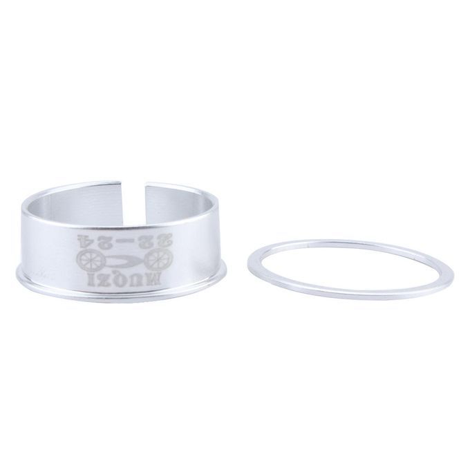 Bicycle Bike Bottom Bracket Adjustable Washer 24mm To 22mm Axis Silver