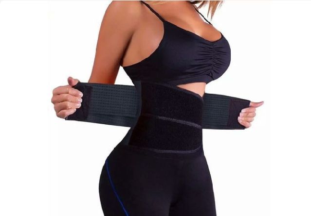 Hot Body Shapper Waist Trimmer Tummy Slimming Belt - Black