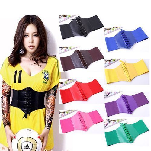 Shaping Girdle Corset Wide Pu Leather Slimming Body Belts For Women