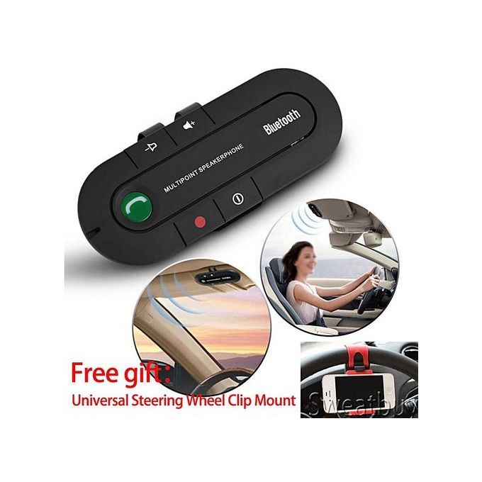 [Buy 1 Get 1 Free Gift] Wireless Bluetooth Handsfree Multipoint Speakerphone Speaker Car Kit Visor Clip HT-S