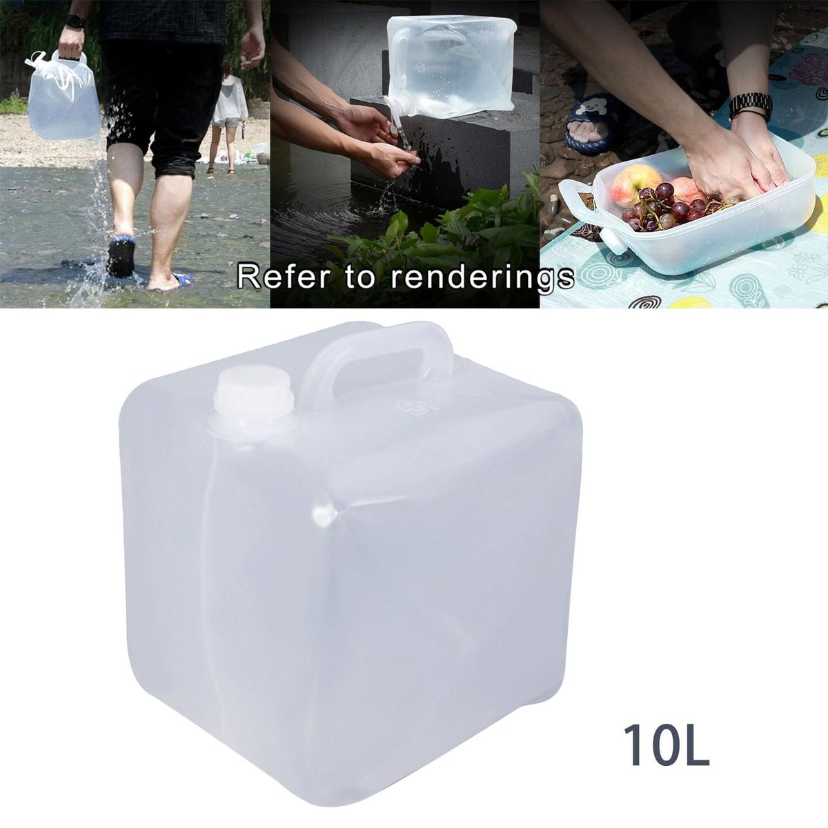 For Camping Hiking Collapsible Water Carrier Storage
