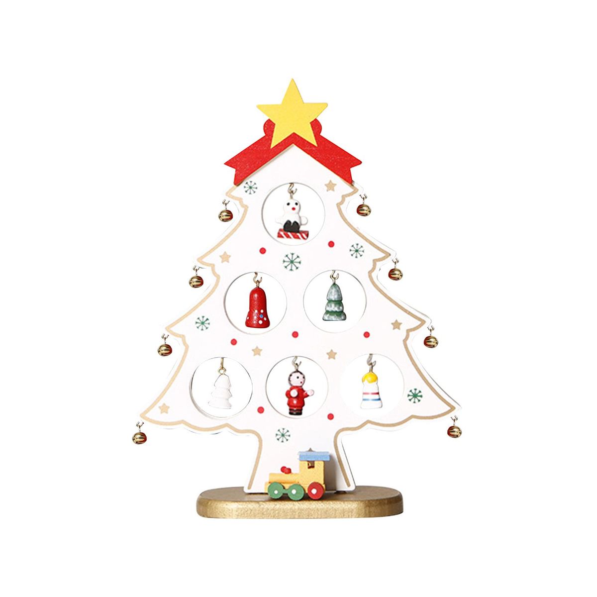 Wooden Christmas Tree DIY Tabletop Xmas Decor Christmas Tree Ornaments for Holiday Party Decoration Xmas Ornaments