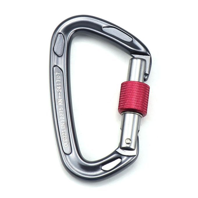 Carabiner With Screw Locking Gate 24KN Heavy Duty Carabiner