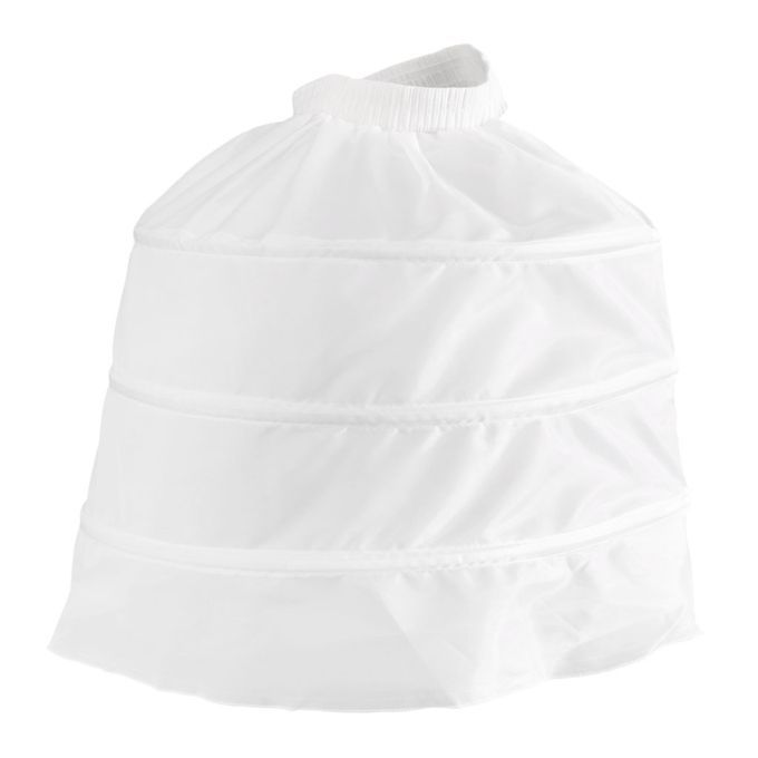 Women's Victorian Dress Crinoline Hoop Bustle Cage Pannier White