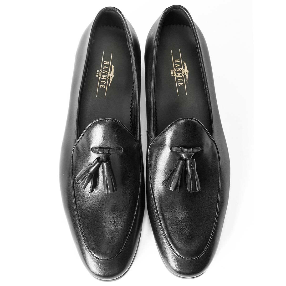 Black Hanmce Men's Shoes Fashion Top Selling Handmade Office Luxury