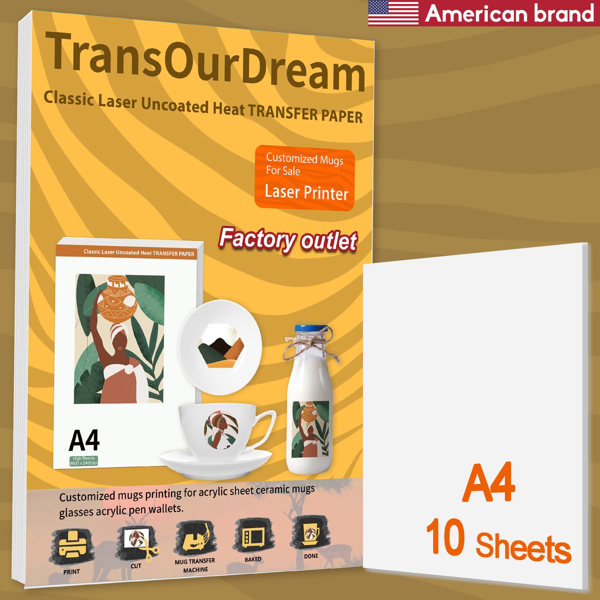 Laser Uncoated  Heat Transfer Paper For Wood Products And Pen 1.0-10 Pieces